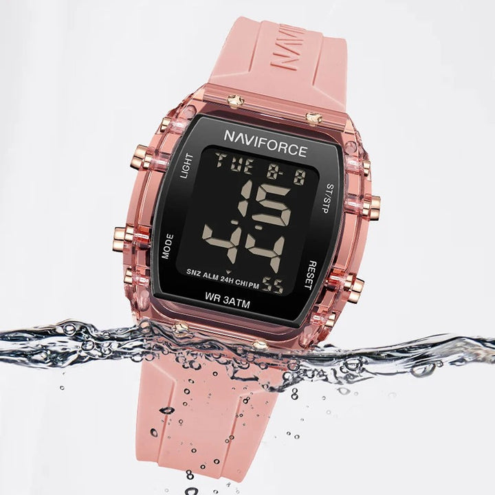 Sport and Casual Elegance Barrel-Shaped Digital Watch for Women
