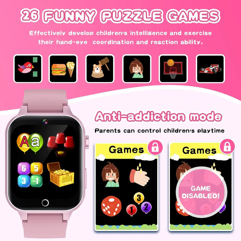 High Resolution Touch Screen Multi-functional Kid's Smart Watch