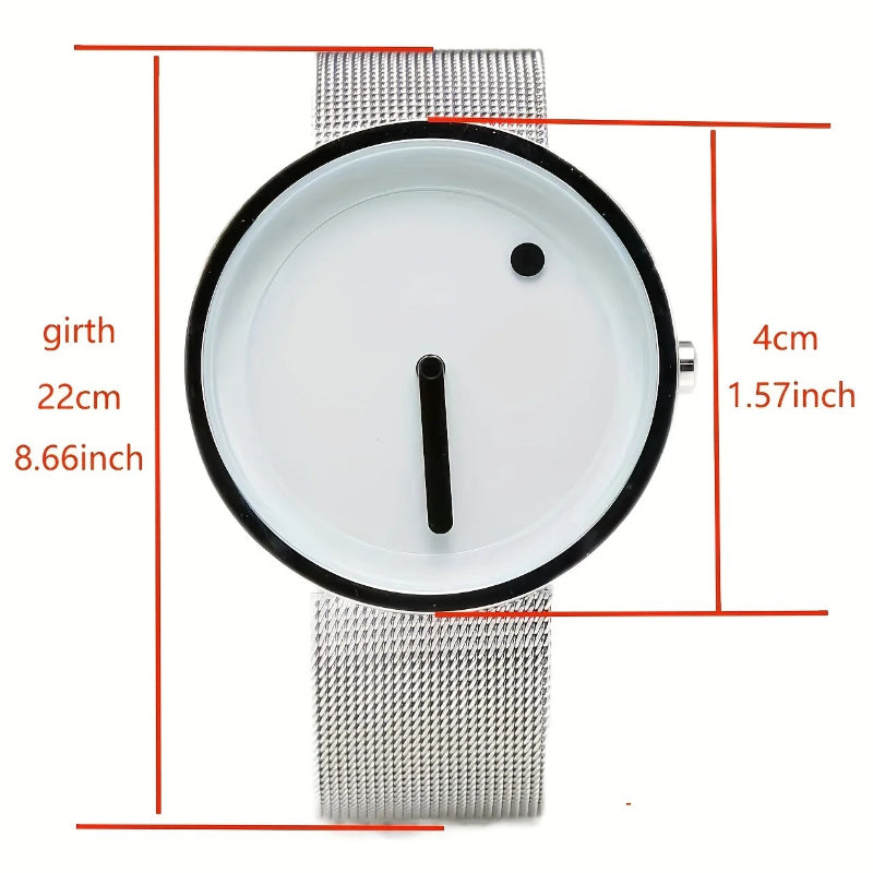 Unique Quartz Watch with Artistic Dot Design for Men and Women