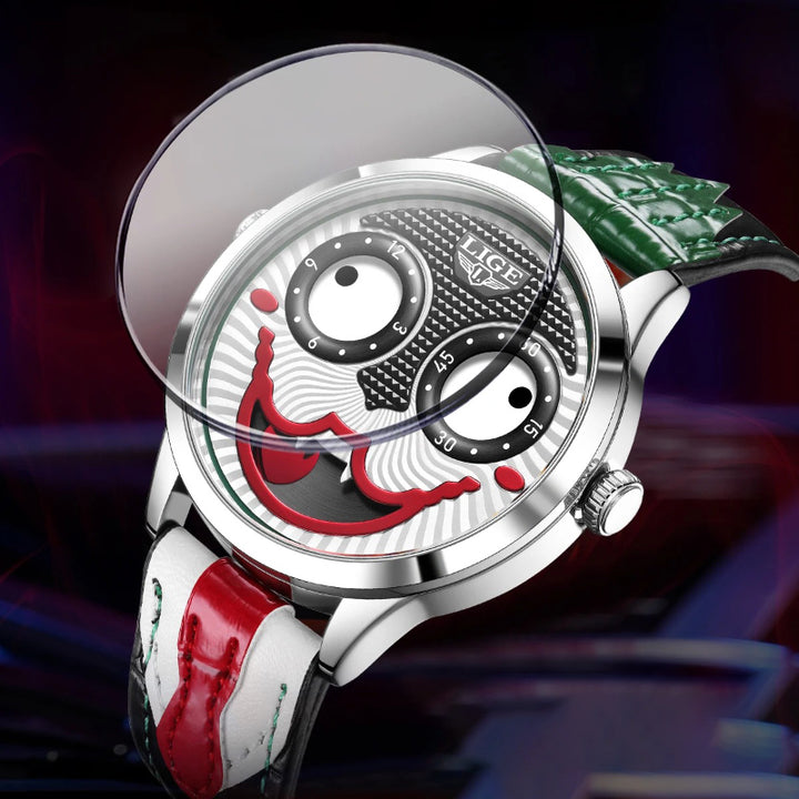 Fun and Playful Character Clown Dial Quartz Wristwatch