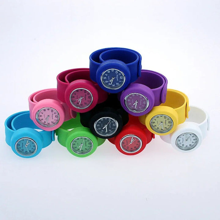 Bright and Fun Colorful Slap-Style Kid's Quartz Watches