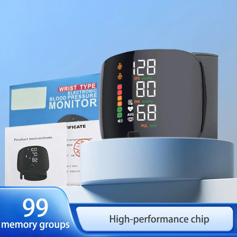 Touch Screen Digital Wrist Blood Pressure Monitor with Voice Function