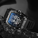 Luminous Barrel-Shaped Men's Large Mechanical Dial Watches