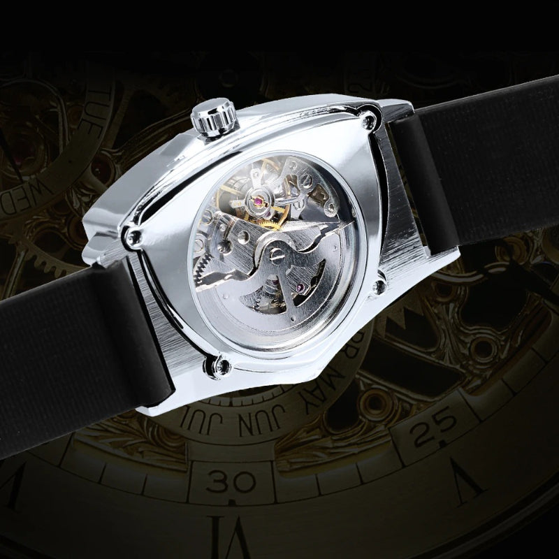 Triangle-Shaped Case Automatic Mechanical Sports Watch