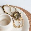 Retro Square Dial Bracelet Style Quartz Watch for Women