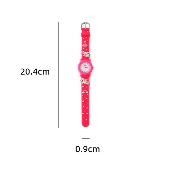 Unicorn Pattern Silicone Strap Kid's Cartoon Watch