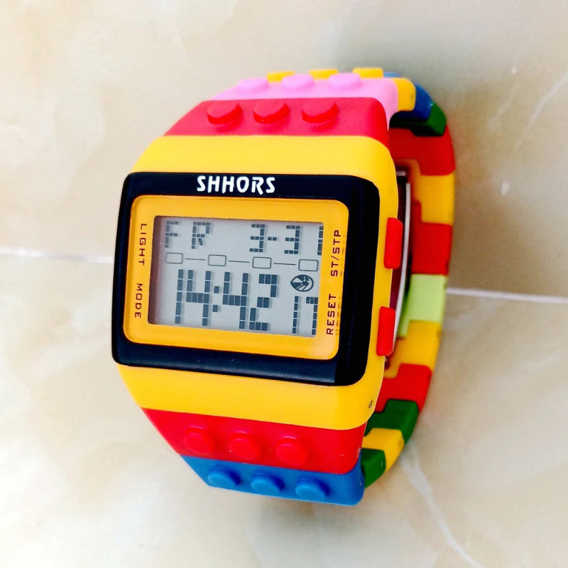 Fun and Bright Building Blocks Digital Fashion Watch