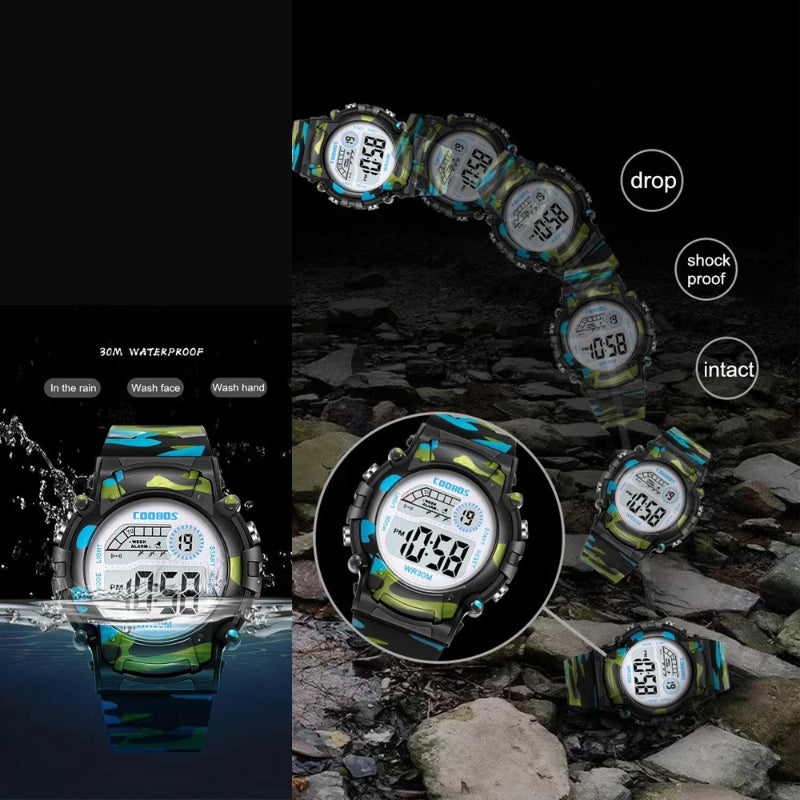 Luminous Children's Camouflage Digital Outdoor Sports Watch