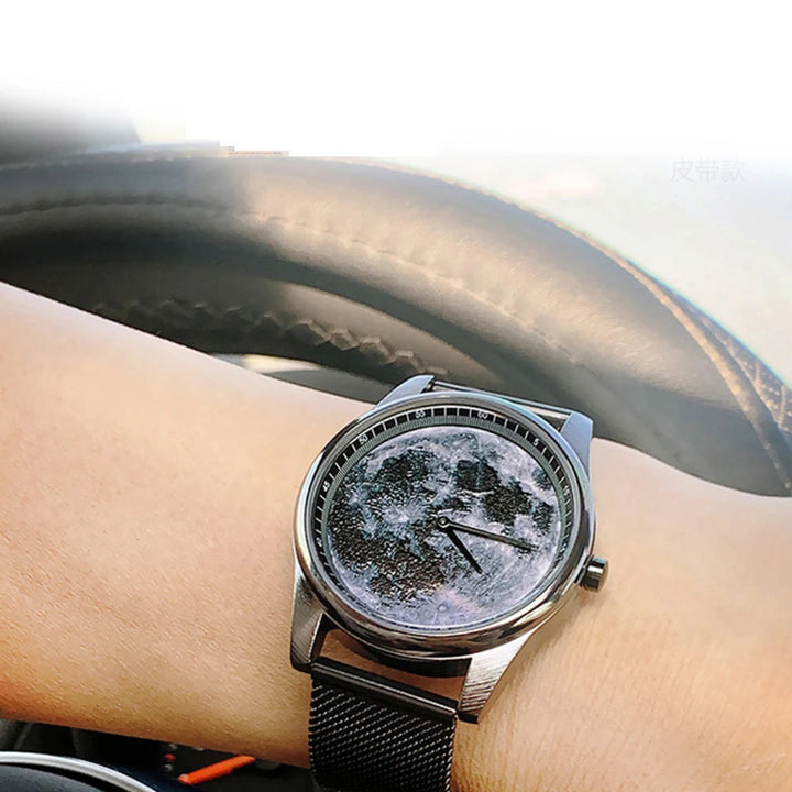 Creative 3D Moonscape Design Cool Fashion Quartz Watch for Men