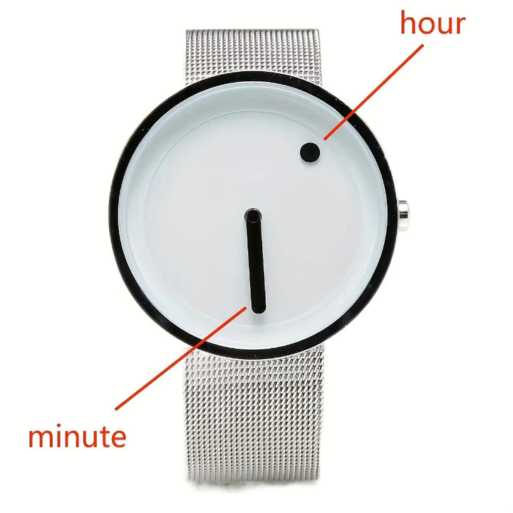 Unique Quartz Watch with Artistic Dot Design for Men and Women