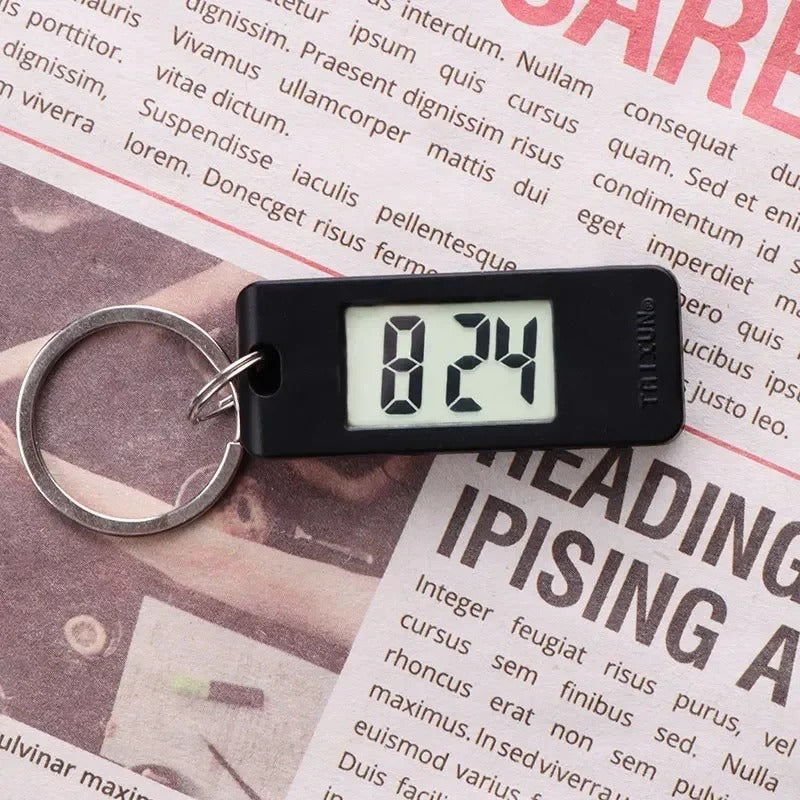 Travel-Friendly Portable Small Digital Hanging Keychain Watch