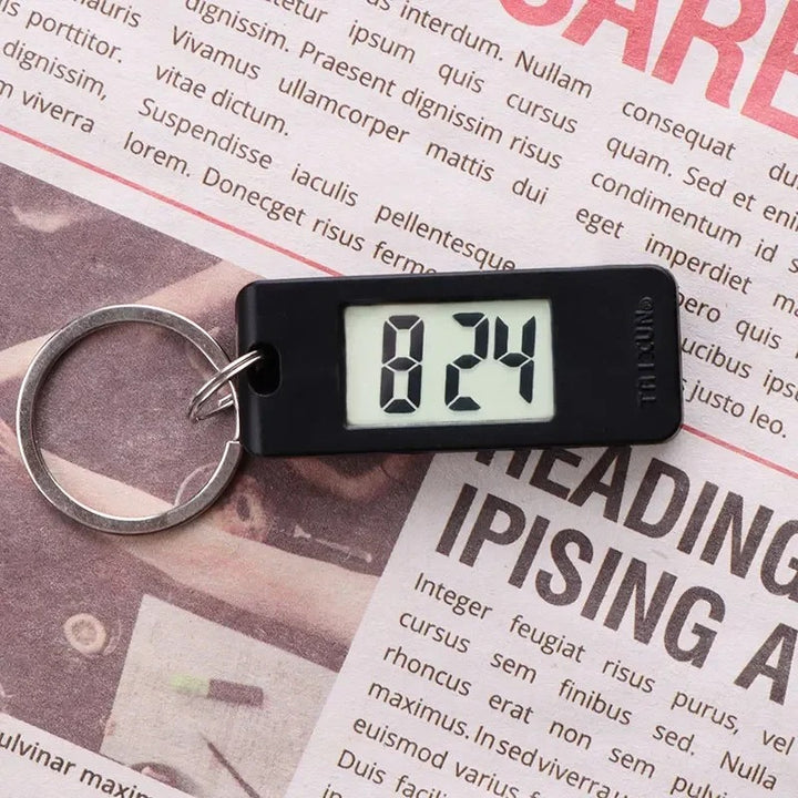 Travel-Friendly Portable Small Digital Hanging Keychain Watch