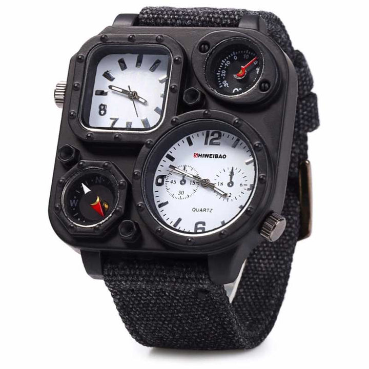 Multi-face Dial Outdoor Watch with Compass