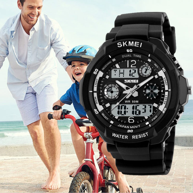 Multi-function Digital Dual Display Chronograph Watches