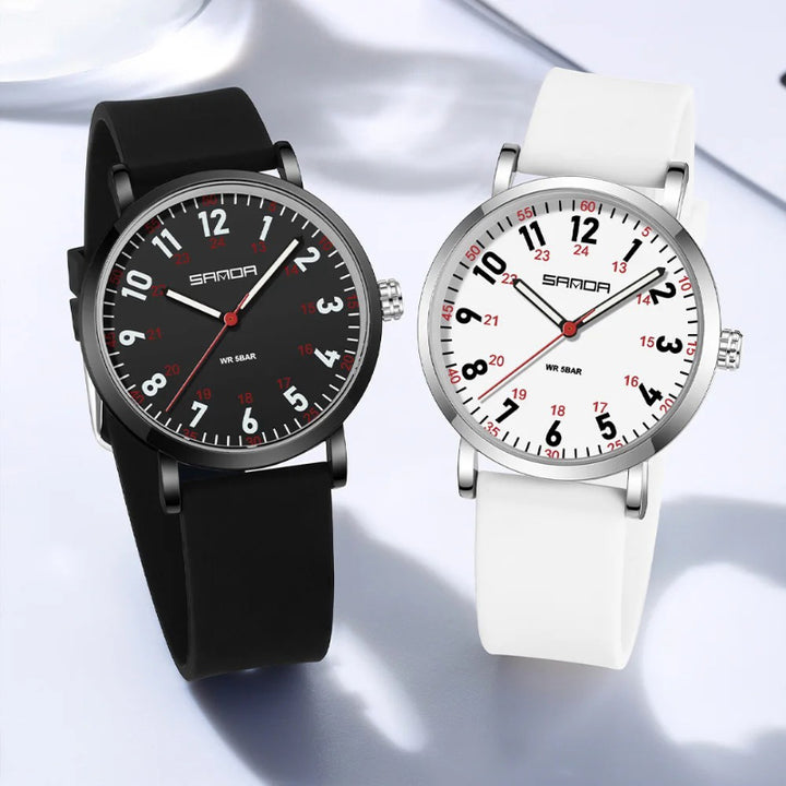 Women's Thin and Light Silicone Band Luminous Quartz Watch