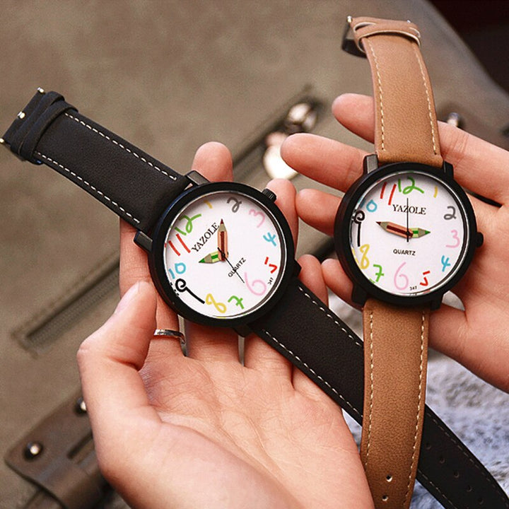 Cartoon Doodle Large Display Quartz Watches