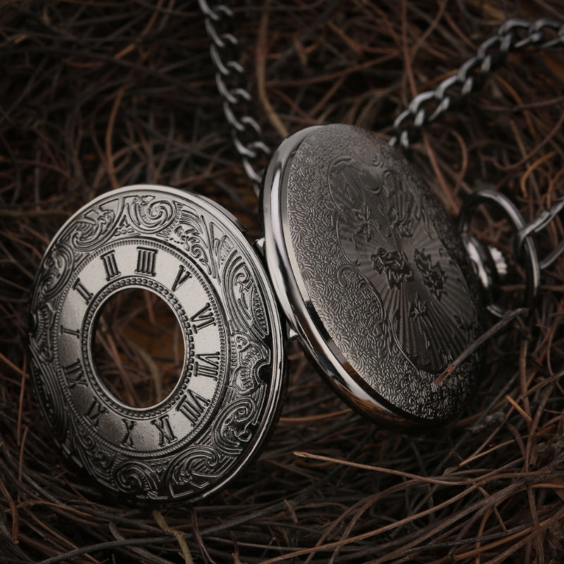 Hollow Case Vintage Quartz Pocketwatch