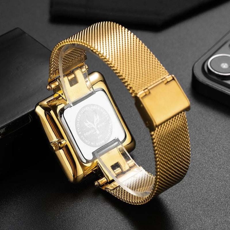 Ultra-thin Large Dial Mesh Strap Quartz Watch for Couples