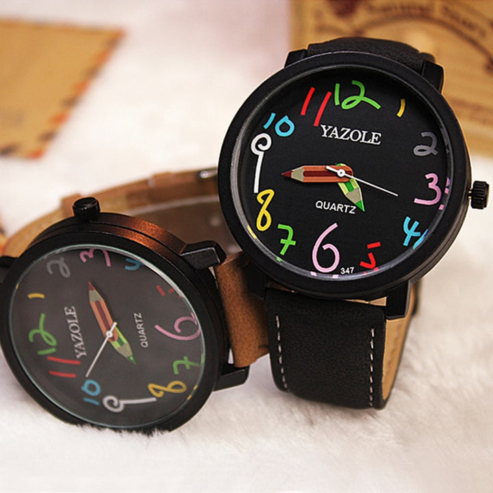 Cartoon Doodle Large Display Quartz Watches