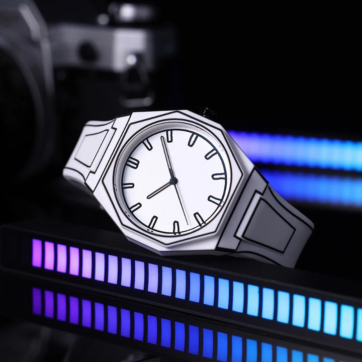 Creative Sketch Watch Sports Fashion Quartz Black and White Series