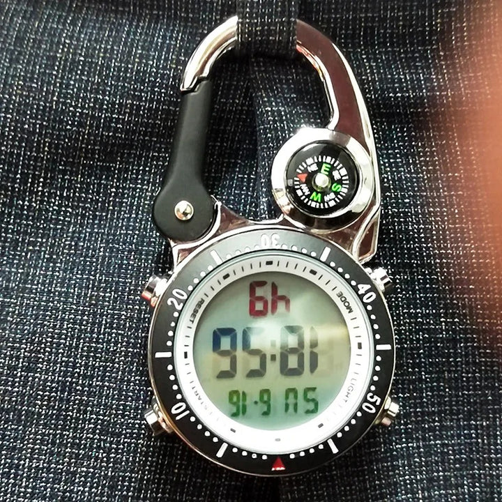 Multi-Functional Digital Carabiner Watch for Outdoor Adventures