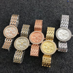 Luxurious Large Rhinestone Studded Dial Chronograph Watch for Men