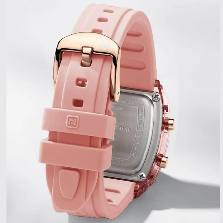 Sport and Casual Elegance Barrel-Shaped Digital Watch for Women