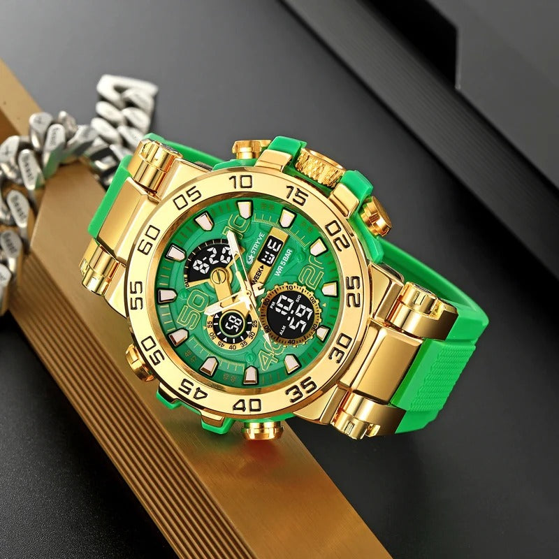 Sports and Fashion Digital-Analog Dual Movement Men's Watch