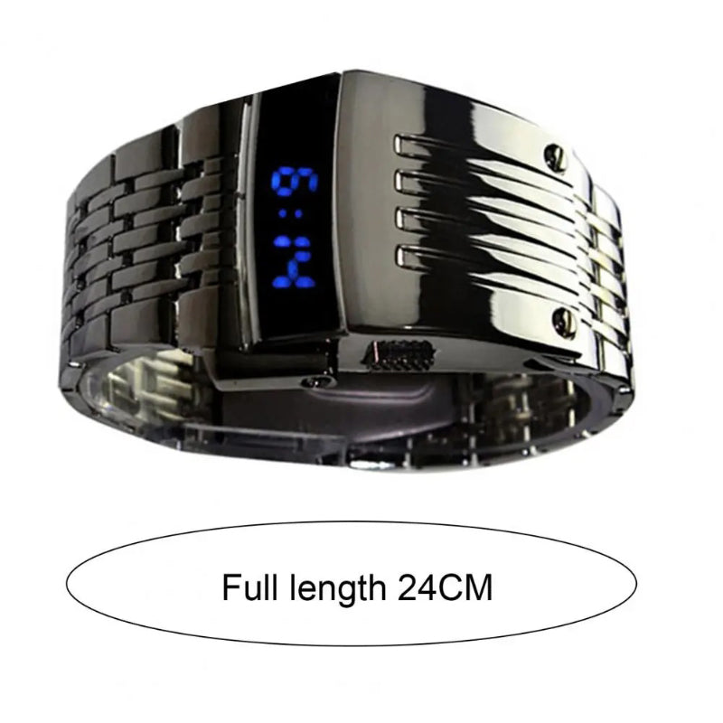 High-polish Stainless Steel Digital LED Watch with Auto Energy Save