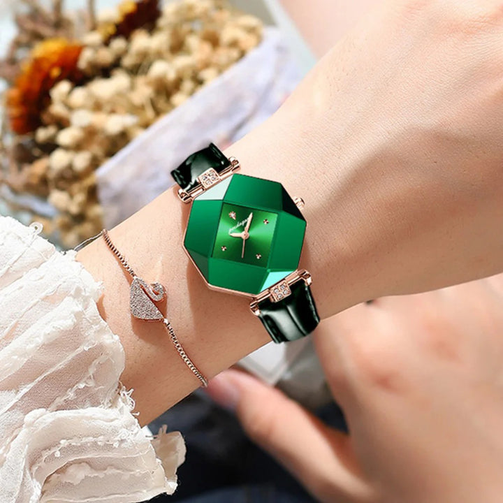 Fashion Green Diamond Style Dial Women's Quartz Watch