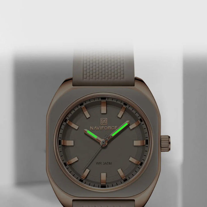 Futuristic Flair Geometric Silicone Quartz Watch for Women