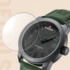 Men's Casual Sports Watch with Soft Leather Strap