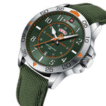 Military Style Luminous Nylon Strap Quartz Wristwatch