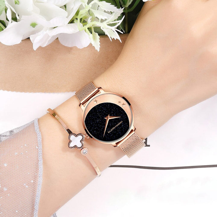 Nightsky Inspired Dial Quartz Watch for Women