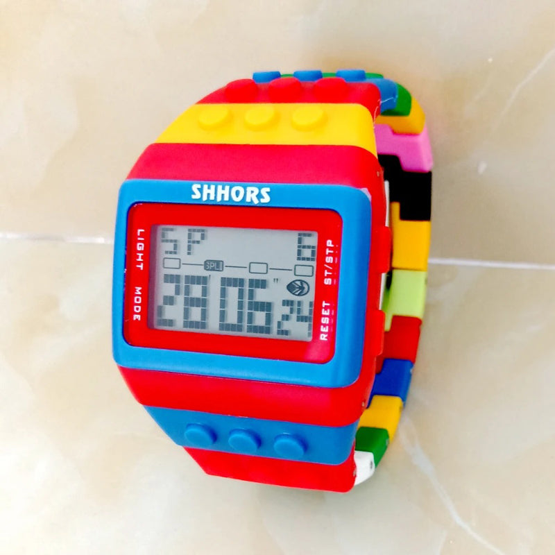 Fun and Bright Building Blocks Digital Fashion Watch