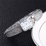 Vintage Luxury Stainless Steel Carved Pattern Bracelet Quartz Watch