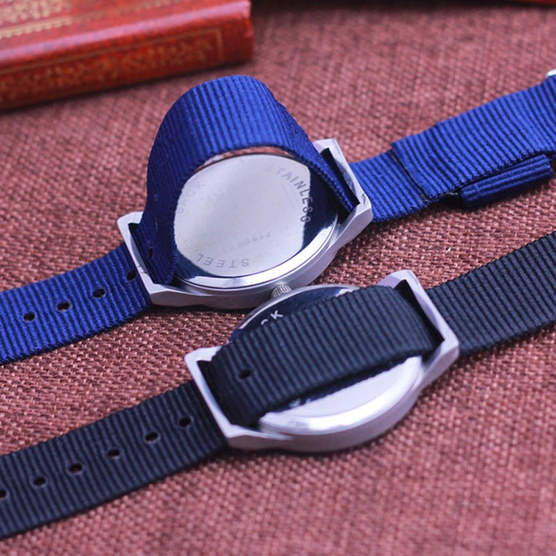 Luminous Quartz Watch with Canvas Strap for Kids