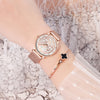 Elegant Embossed Design Dial Quartz Watch for Women