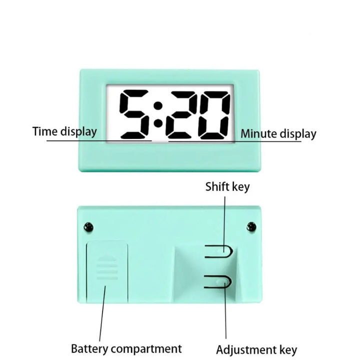 Clear and Easy-to-read Digital Compact Design Mini Triangle Clock