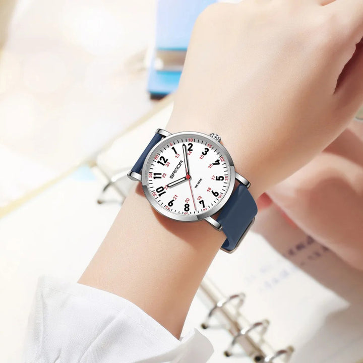 Women's Thin and Light Silicone Band Luminous Quartz Watch