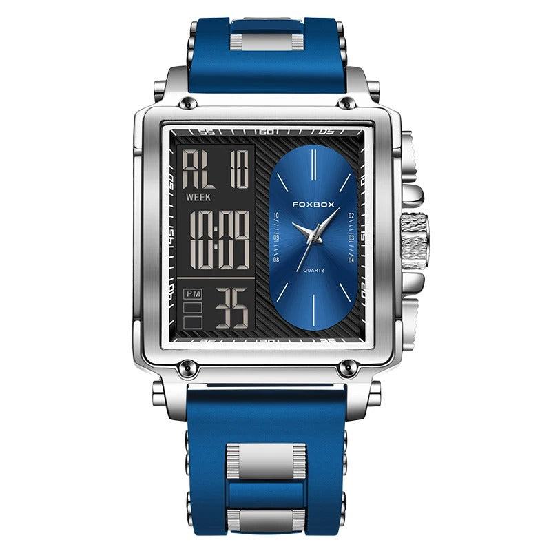 Fashion-Forward Square Case Watch for Men with Multiple Functions