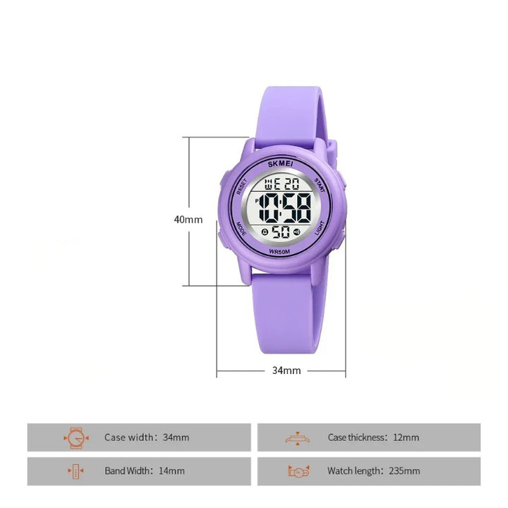 Colorful LED Backlight Children's Digital Sports Wristwatches