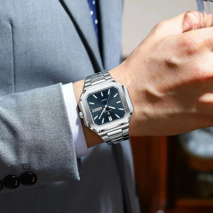 Luminous Modern Case Stainless Steel Men's Quartz Watch