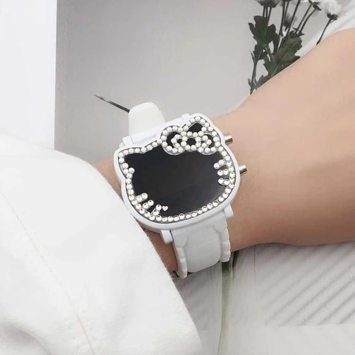 Women's Purrfect Cat Shape Digital Electronic Watches