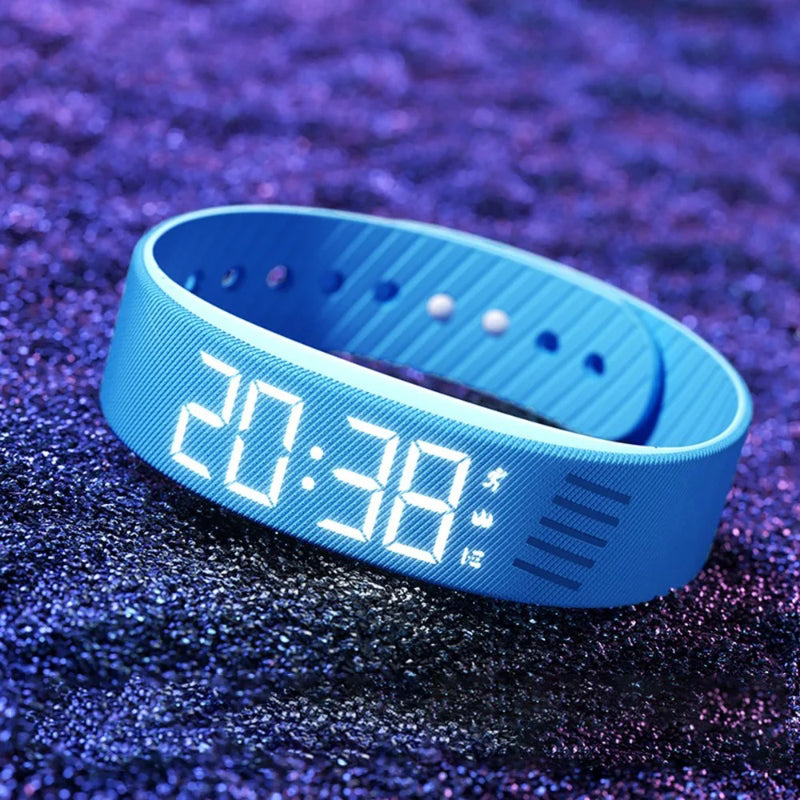 Adjustable Snooze-proof Alarm Digital LED Silicone Bracelet Watch