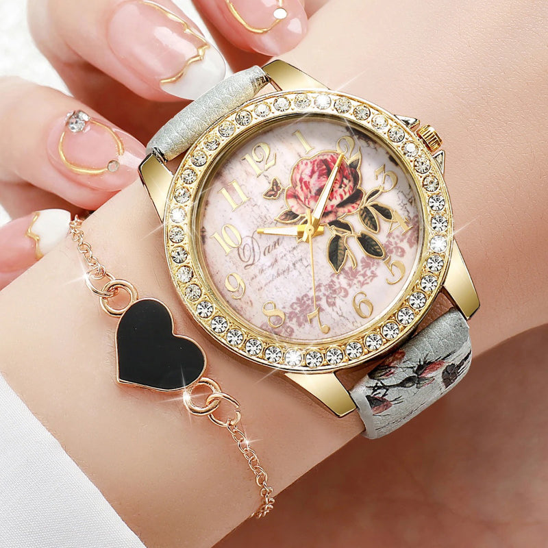 Fashionable Women's Watches with Eiffel Tower and Love-themed Motifs