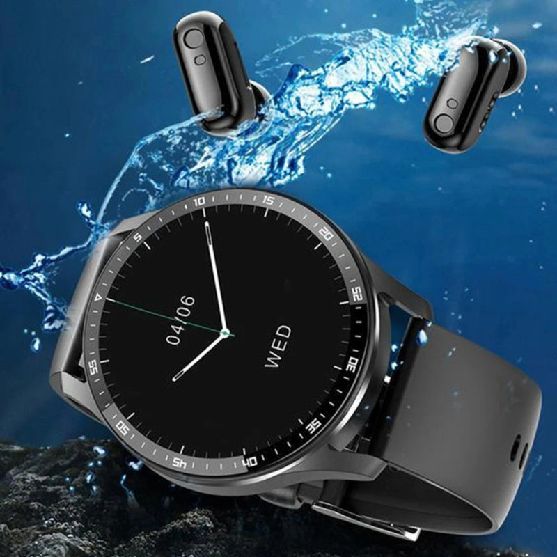 2 in 1 Smartwatch and Earbuds with Fitness Tracking and Heart Monitor