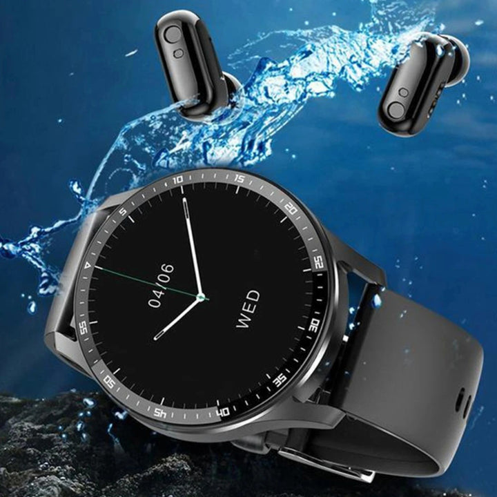 2 in 1 Smartwatch and Earbuds with Fitness Tracking and Heart Monitor
