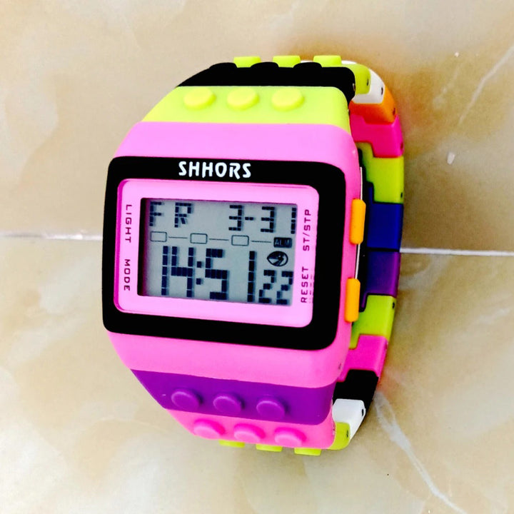 Fun and Bright Building Blocks Digital Fashion Watch