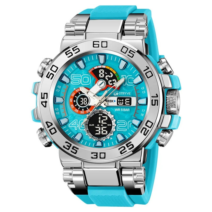Sports and Fashion Digital-Analog Dual Movement Men's Watch